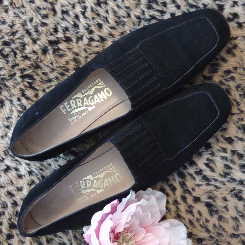 Ferragamo Suede Loafers Size 8.5